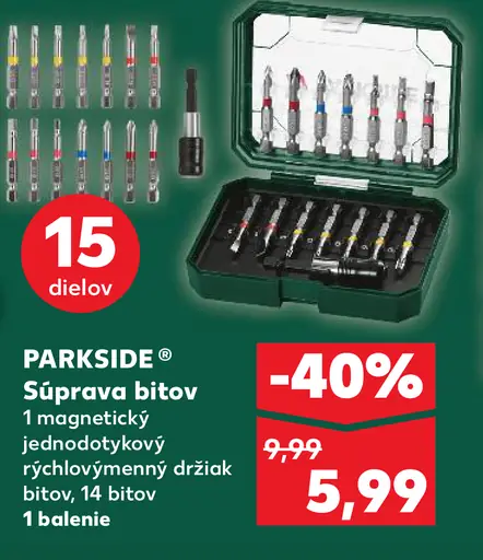 Parkside Súprava bitov