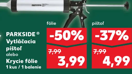 PARKSIDE Vytláčacia pištoľ alebo krycie fólie