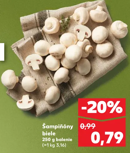 Šampiňóny biele