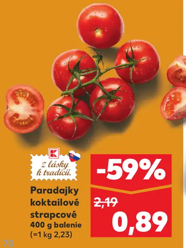 Paradajky koktailové strapcové