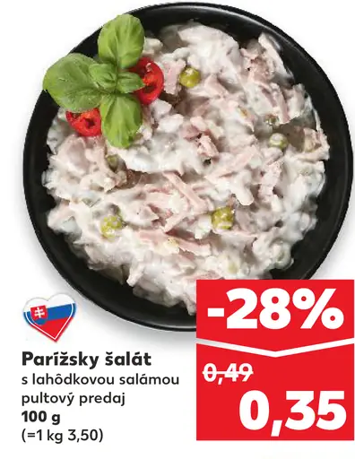 Parížsky šalát s lahôdkovou salámou