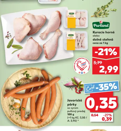 Purland Kuracie horné alebo dolné stehná