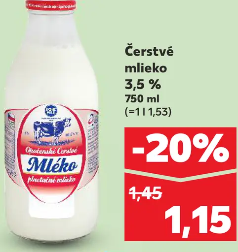 Čerstvé mlieko 3,6 %