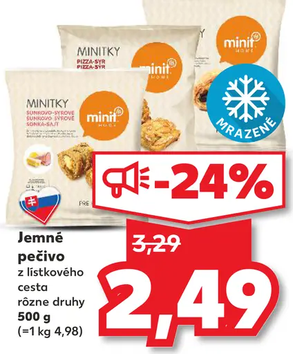 Miniti Jemné pečivo z lístkového cesta