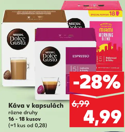 Dolce Gusto káva v kapsulách