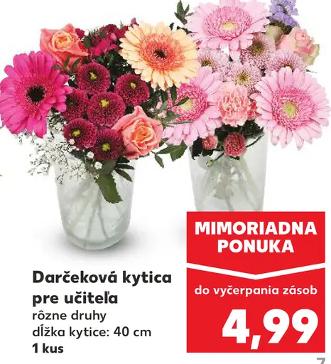 Darčeková kytica pre učiteľa