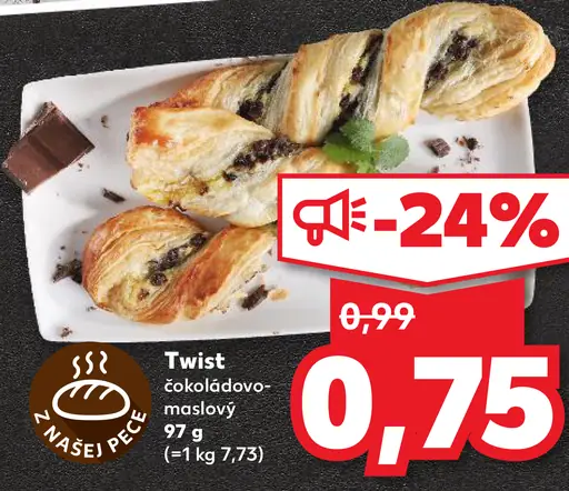 Twist čokoládovo-maslový