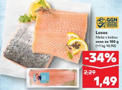 Losos fileta s kožou