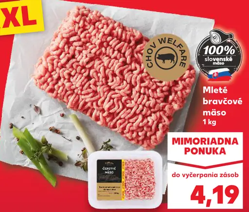 Mleté bravčové mäso XXL