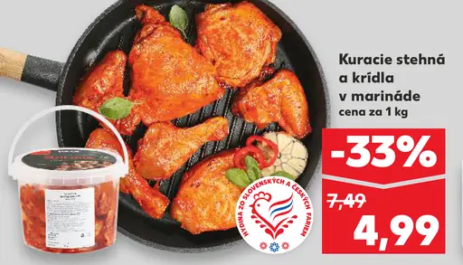 Kuracie stehná a krídla v marináde