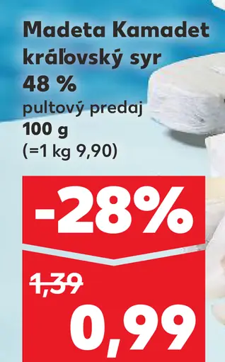 Madeta Kamadet kráľovský syr pultový predaj