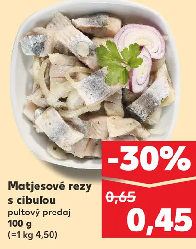Matjesové rezy s cibuľou