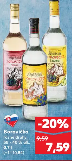 Borovička rôzne druhy