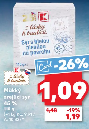 K-Classic Mäkký zrejúci syr