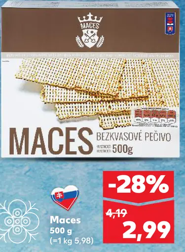 Maces bezvaječné pečivo