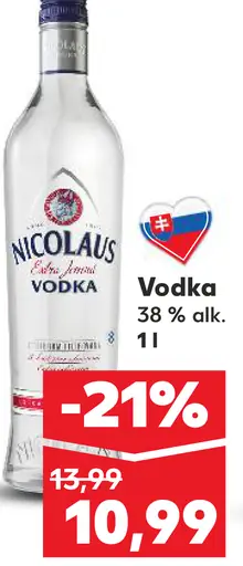 Nicolaus Vodka 38 % alk.