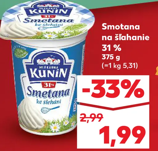 Kunín Smotana na šľahanie