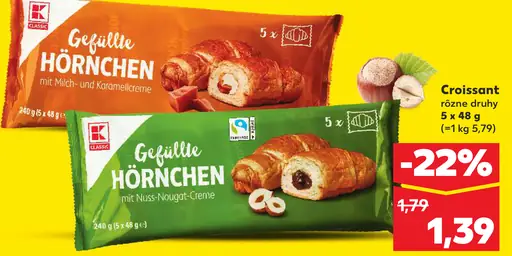 Classic Croissant rôzne druhy