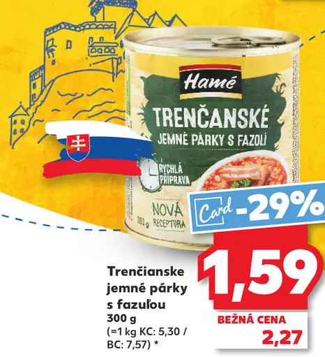 Hamé Trenčianske jemné párky s fazuľou