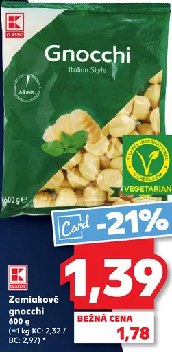 K-Classic Zemiakové gnocchi