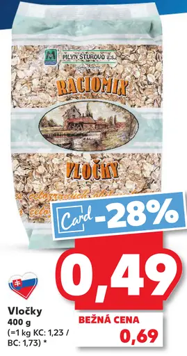 Pekáreň Štúrovo Raciodiét vločky