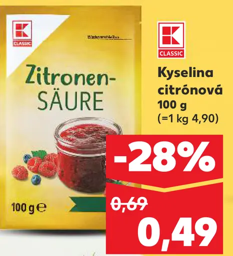 K-Classic Kyselina citrónová