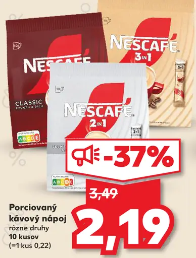Nescafé Porciovaný kávový nápoj