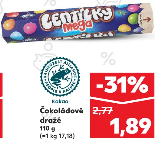 Lentilky Čokoládové dražé