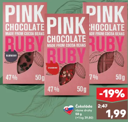 Ruby Čokoláda Pink Chocolate