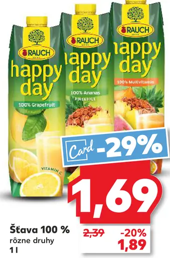 Rauch Happy Day Brusnicový nápoj