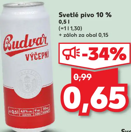 Budvar výčepní plechovka