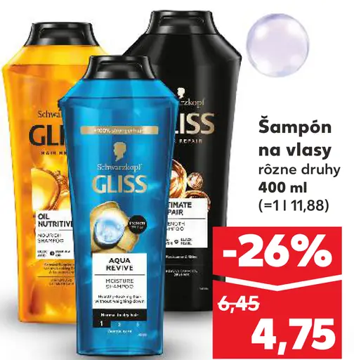 Schwarzkopf Gliss Šampón na vlasy