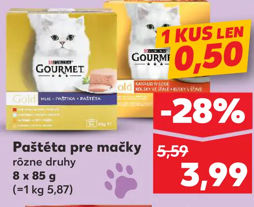 Gourmet jemná paštéta pre mačky