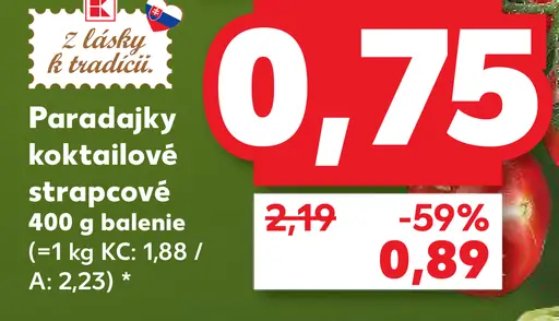 Paradajky koktailové strapcové