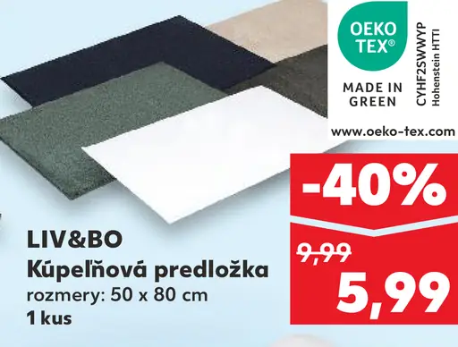 LIV&BO Kúpeľňová predložka