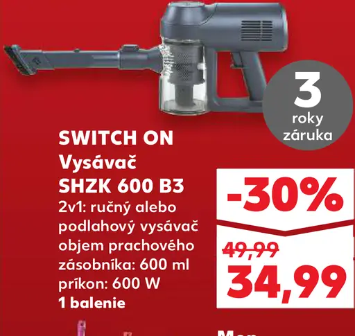Switch On Vysávač SHZK 600 B3