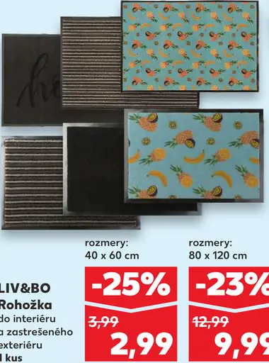 LIV&BO Rohožka do interiéru a zastrešeného exteriéru