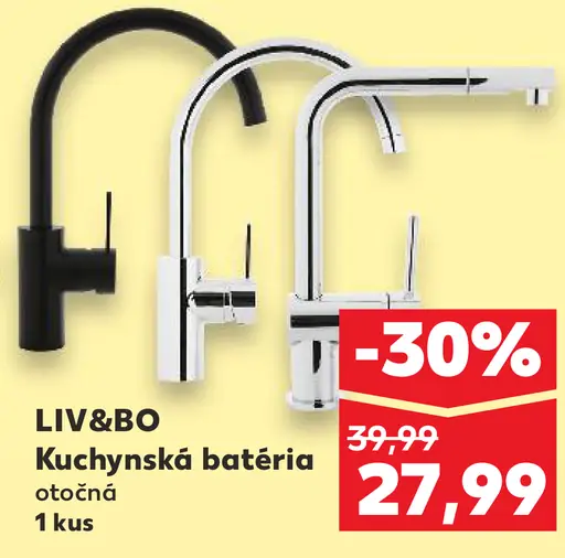 LIV&BO Kuchynská batéria otočná