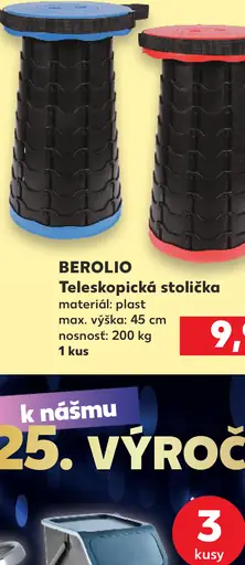 BEROLIO Teleskopická stolička