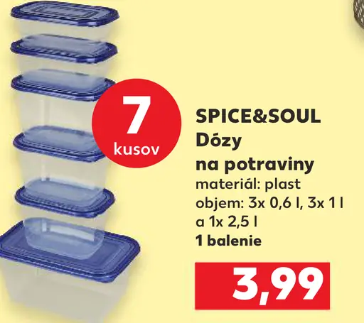 SPICE&SOUL Dózy na potraviny