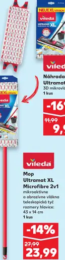 Vileda Mop Ultramat XL Microfibre 2v1