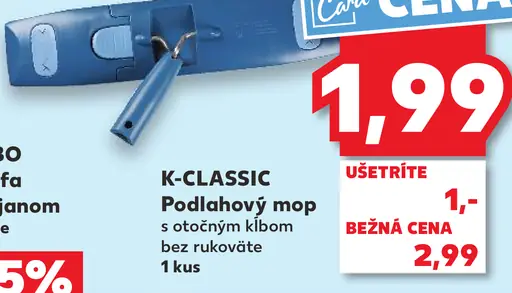 K-CLASSIC Podlahový mop s otočným kĺbom bez rukoväte