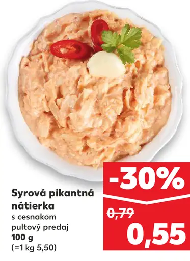 Syrová pikantná nátierka