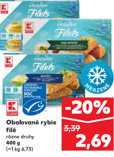 K-Classic Obalované rybie filé