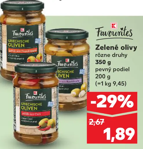 Favorites Zelené olivy
