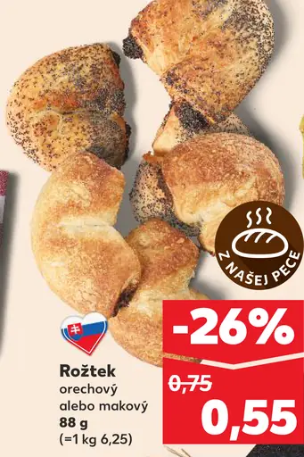 Rožtek orechový, makový