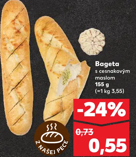 Bageta s cesnakovým maslom