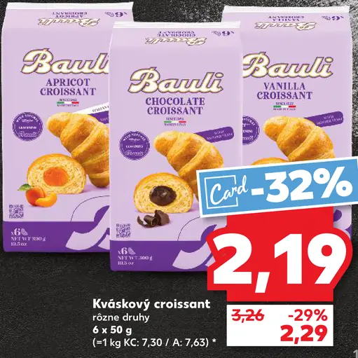 Kváskový croissant rôzne druhy