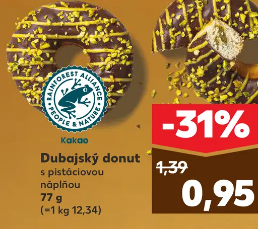 Dubajský donut s pistáciovou náplňou