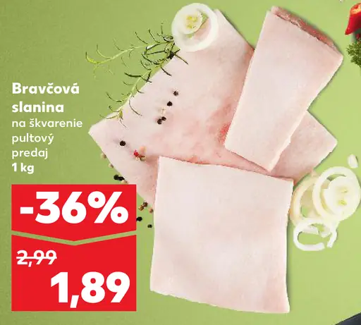 Bravčová slanina na škvarenie